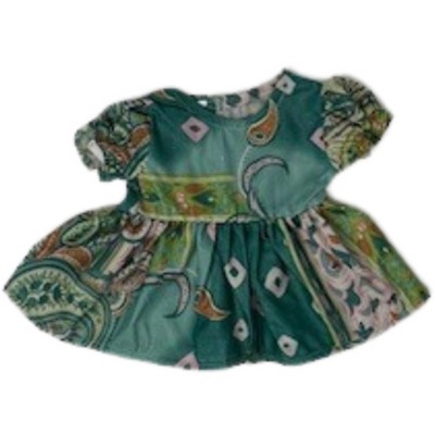 Doll Clothes Superstore Handmade Green Print Dress for Stuffed Animals & Large Baby Dolls