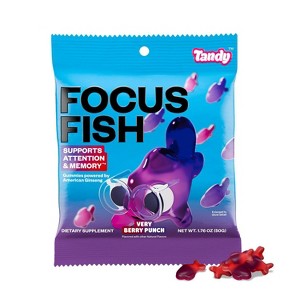 Tandy Focus Fish Very Berry Punch Gummy Supplements - 1.76oz - 1 of 4