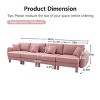 Modern Boucle 4-Seater Sectional Sofa, Sculptural Style Couch with Armrests and Cylindrical Legs, Fabric Couch with Plush Cushion-Coolbibila - 4 of 4