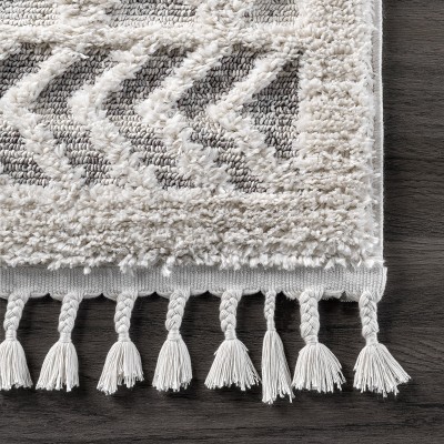 Braided Beige Square Synthetic Easy-Care Stain-Resistant Rug