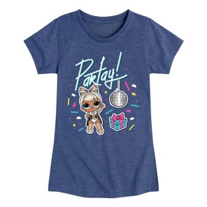 Girls' - LOL Surprise! - Partay with Kitty Queen Fitted Short Sleeve Graphic T-Shirt - 1 of 4