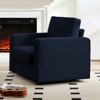 Mjkone Modern 360° Accent Swivel Chair,Upholstered Square Armchair,Comfy Chenille Single Sofa Chair - 3 of 4
