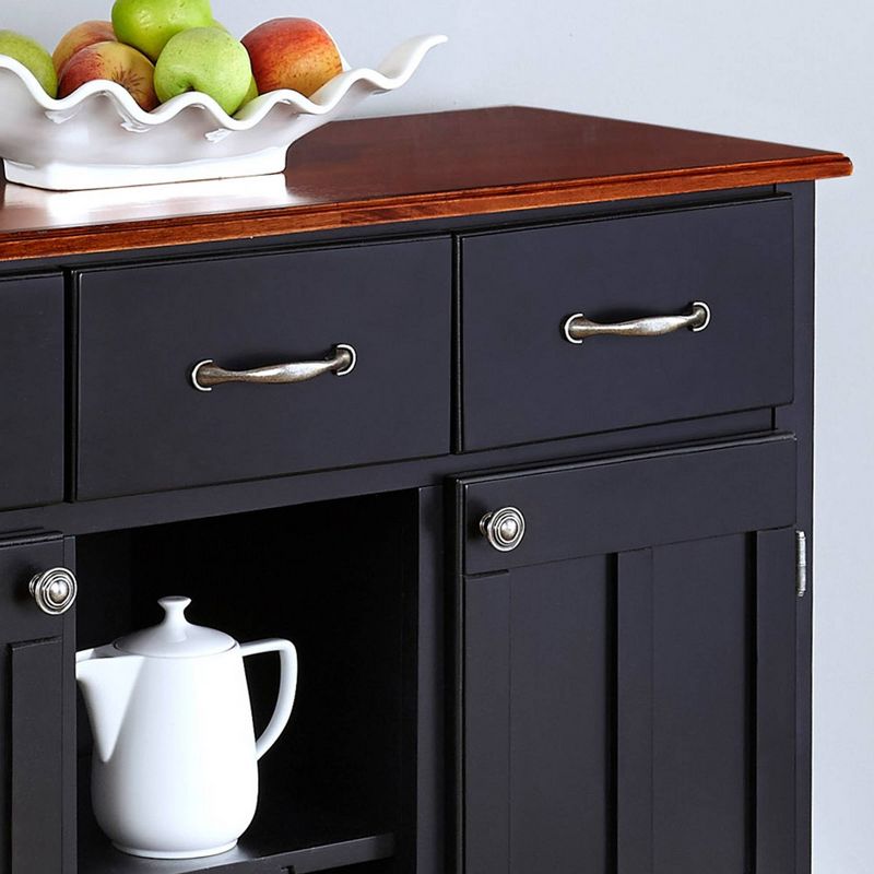 Hutch-Style Buffet Wood/Black/Cherry - Home Styles, 6 of 8