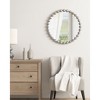Ridstar 27 in. D Silver Round Decorative Wall Mirrors with Beadwork - 4 of 4