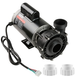VEVOR 2 Speed SPA Pump, 56-Frame, AC220-240V Hot Tub SPA Pump, 3HP/200GPM/65.61ft High Speed or 0.4HP/100GPM/16.07ft Low Speed, black - 1 of 4