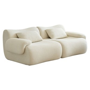 Swtroom Modular Sectional Sofa 79" Sectional Couches 2 Seater Chenille Couch Beige - 1 of 4