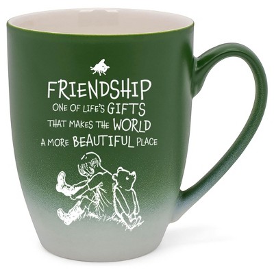 Elanze Designs Friendship Life's Gifts Two Toned Ombre Matte Green and White 12 ounce Ceramic Stoneware Coffee Cup Mug