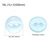 Unique Bargains Round Resin 2-Hole Fish Eye Craft Replacement Sewing Button 10 Pcs - 2 of 4