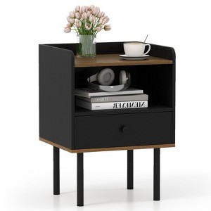 Nightstand with Drawer(s) 3-Tier Sofa Side Table with Open Storage ...