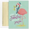 Masterpiece Studios Warmest Wishes 16-Count Boxed Holiday Cards With Foil-Lined Envelopes, 7.8" x 5.6", Fabulous Flamingos (940800) - 2 of 2