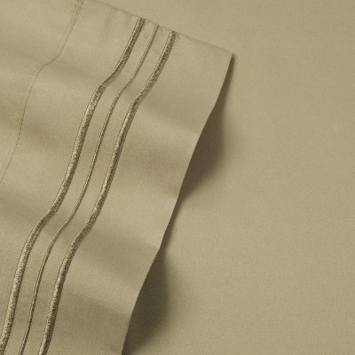Sage Twin XL Egyptian Cotton and Microfiber Sheet Set