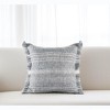 HomeRoots 20" Denim Blue And Ivory Fabric Striped Throw Pillow - 2 of 4