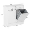 Double Tilt Out Trash Cabinet 20 Gallon,Hidden Wooden Trash Can Cabinet with Deodorizing Function - 2 of 4