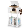 MOEPISY Record Player Stand with Storage Up to 100 Albums, Turntable Stand for Vinyl, White - 4 of 4