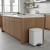 Innovaze 5.3 Gallon / 20 Liter Stainless Steel Step-On Trash Can, Rectangular Shape, Matte White Finish, Ideal for Home or Office - 2 of 4
