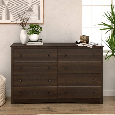 Fremont Espresso Horizontal 8-Drawer Dresser with Deep Storage