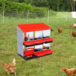 6-Hole Chicken Nesting Box with Removable Lid, Metal Chicken Coop ，Easy Egg Collection，for Chicken Coops, Duck Coops and Hens - 1 of 4