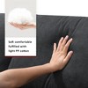 UPHA 4-Seat Sectional Sofa Polyester Fabric Couch Set with Convertible Ottoman for Living Room - 3 of 4