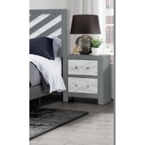 NicBex Nightstand with 2 Drawers,Modern Bedside Table with Wood Frame and Pulls,Side Table for Bedroom,Living Room - 1 of 4