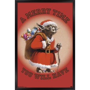 Trends International Star Wars: Saga - Yoda Merry Time Framed Wall Poster Prints - 1 of 4