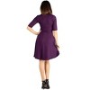 24seven Comfort Apparel A Line Knee Length Dress Elbow Length Sleeves - 3 of 4