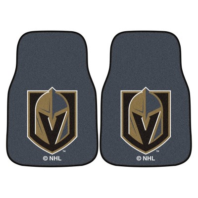 NHL Vegas Golden Knights Carpet Car Mat Set - 2pc