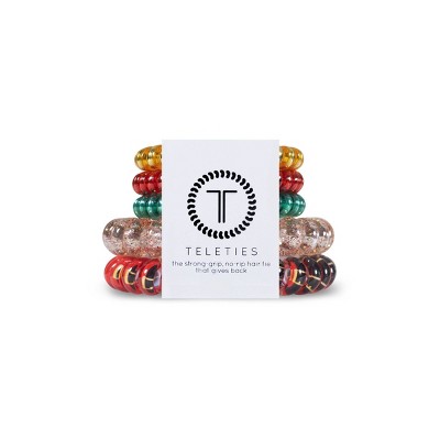 TELETIES Dear Santa Holiday Mixed Hair Elastics - Red