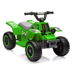 6V Battery Powered Kids Ride-On 4-Wheeler ATV with Music,LED Headlights,Rubber Handles¨CToddler Electric Quad for Age 1-6 - 1 of 4