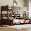 Twin XL Over Queen Bunk Bed with Storage Cabinets and USB Ports - 2 of 4