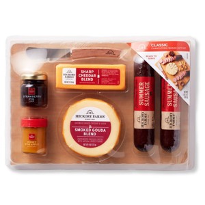 Hickory Farms Christmas Gift Set Classic Charcuterie Board - 17oz - 1 of 4