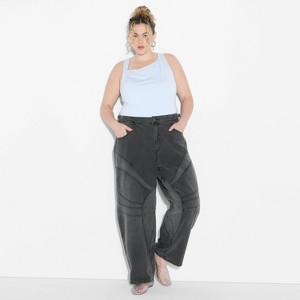 Women's Barrel Leg Mid-Rise Jeans - Wild Fable™ - 1 of 3