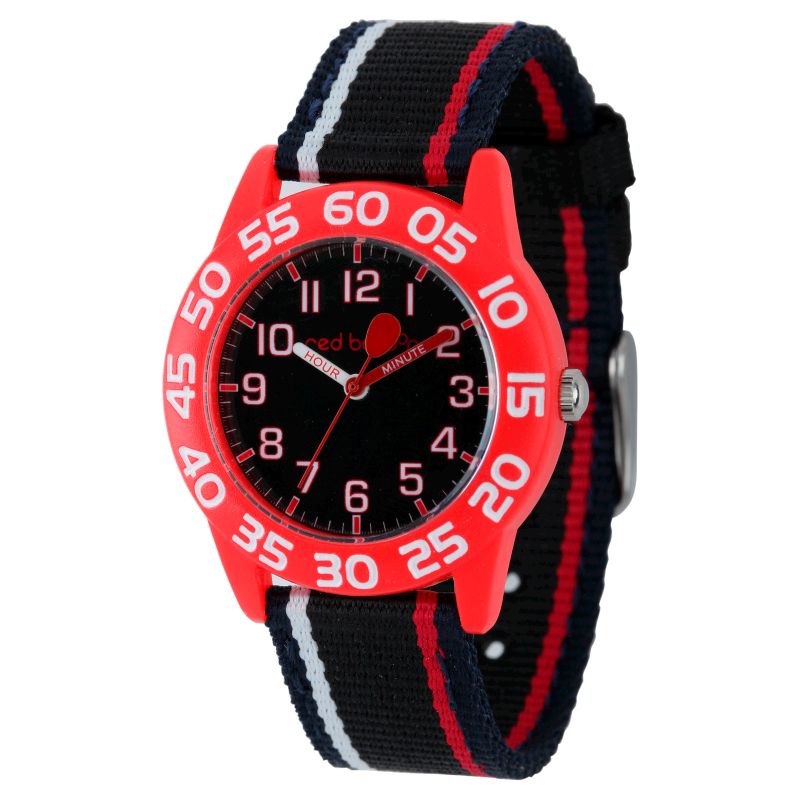 Boys' Red Balloon Red Plastic Time Teacher Watch - Black, 1 of 7