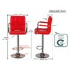 Poundex,Adjustable Height & Swivel Barstool in Faux Leather - 3 of 4