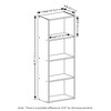 Furinno 4-Tier Open Bookcase 4-Cube Display Cabinet Floor Standing Storage Shelves Bookcase - 3 of 4