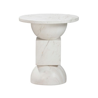 TOV Furniture Chip Marble Print Indoor / Outdoor Side Table