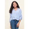 WEST K Women's Liora Stripe Button-Up Twist Front Shirt - 3 of 4