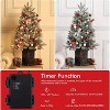 3 Ft Pre-Lit Christmas Tree, Artificial Christmas Trees with Base, Xmas Trees with 78  Lights - 3 of 4