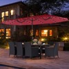 Tangkula Set Of 11 Patio Dining Set w/ 15ft Double-Sided Patio Umbrella (Base Included) - 4 of 4