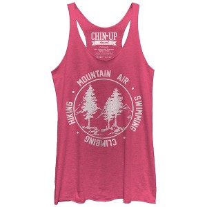 Women's CHIN UP Climbing Hiking Mountain Air Racerback Tank Top - 1 of 4