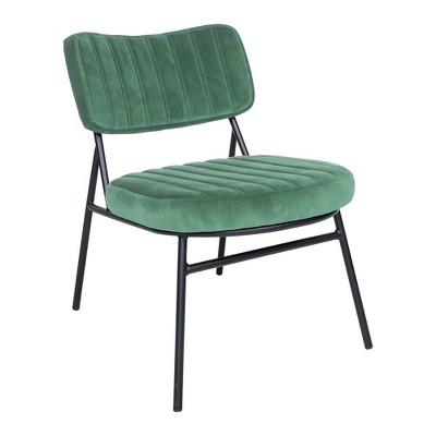 LeisureMod Marilane Velvet Accent Chair with Cushioned Upholstery for Living Rooms, Offices, and Lounges