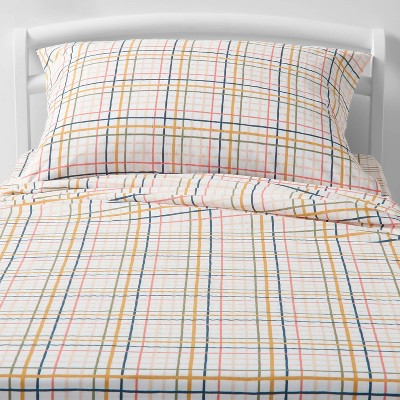 Plaid Print Cotton Kids' Sheet Set - Pillowfort™ : Target