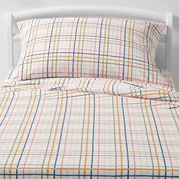 Plaid Print Cotton Kids' Sheet Set - Pillowfort™