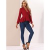 Allegra K Women's Dressy Single Button Business Casual Work Peplum Blazer - 4 of 4