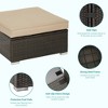 Sonkuki 5 Pieces Patio Conversation Set with Ottoman Sectional Sofa Set - 4 of 4