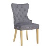 NicBex Set of 2 Dining Chair with Tufted Button Backrest Modern Velvet Fabric Accent Chair with Wood Legs for Kitchen,Living Room - 4 of 4