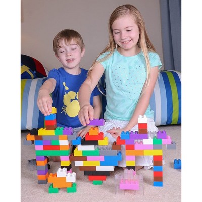 Large Multicolor Plastic Building Blocks Set for Kids, 108 Pieces