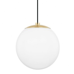 Mitzi Stella 1 - Light Pendant in  Aged Brass White Shade - 1 of 1