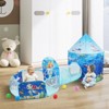 VEVOR 3 in 1 Kids Play Tent with Tunnel, Basketball Hoop for Boys, Girls, Babies and Toddlers, Indoor/Outdoor Pop Up Playhouse, Blue - 2 of 4