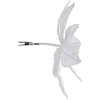Northlight Glittered Poinsettia Christmas Floral Pick Clip-On Ornament - 10" - Snow White - 4 of 4