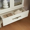 GlasFlength,Decorative Storage Cabinets, Features Clear Doors and  Generous Drawer, offering Both Style and Functionality, White, 25.98"*11.81"*51.57" - 2 of 4